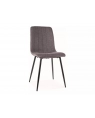 Chaises rembourrée en tissu ou velours avec pieds en métal Alan
