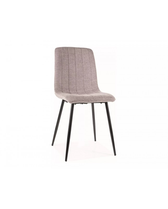 Chaises rembourrée en tissu ou velours avec pieds en métal Alan