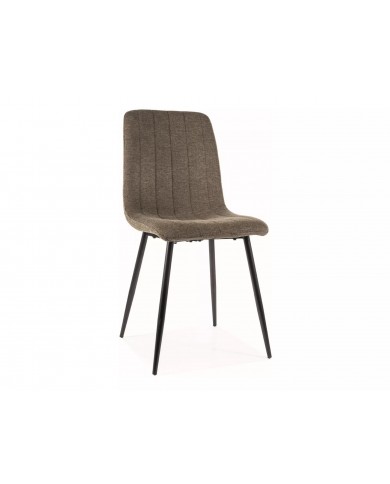 Chaises rembourrée en tissu ou velours avec pieds en métal Alan