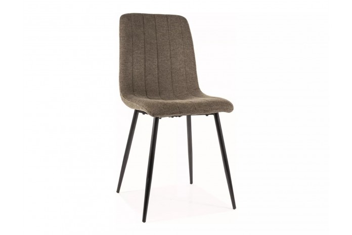 Chaises rembourrée en tissu ou velours avec pieds en métal Alan