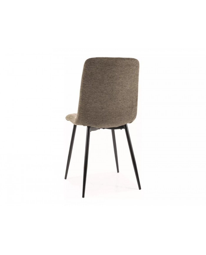 Chaises rembourrée en tissu ou velours avec pieds en métal Alan