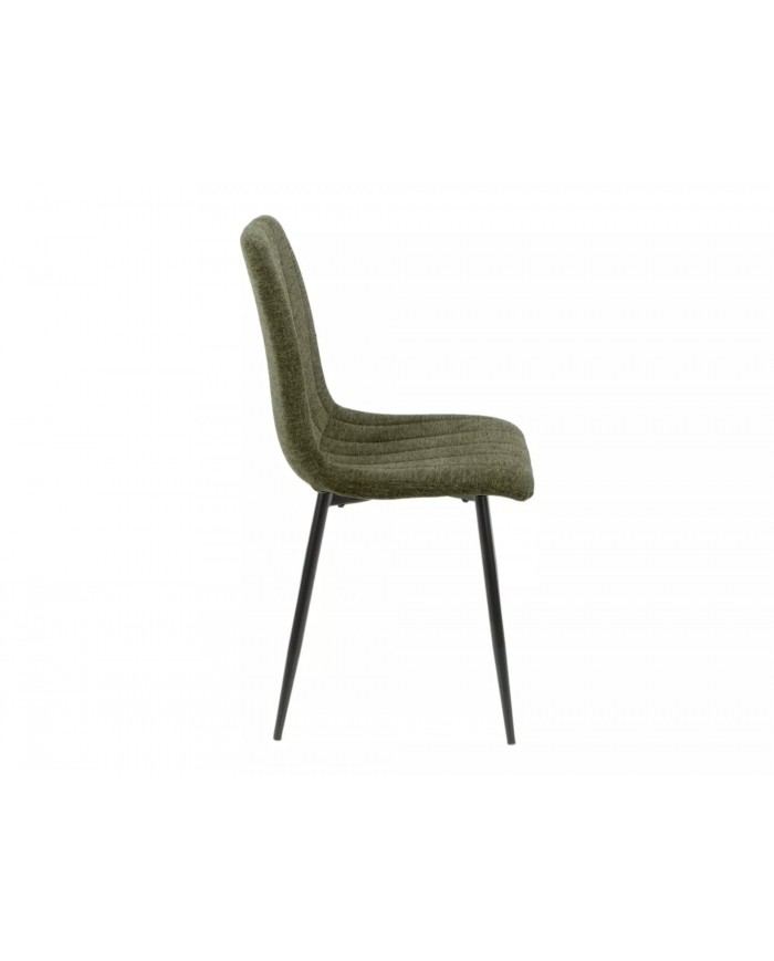 Chaises rembourrée en tissu ou velours avec pieds en métal Alan