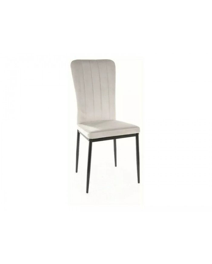 Chaise rembourrée en velours avec pieds métal Vigo