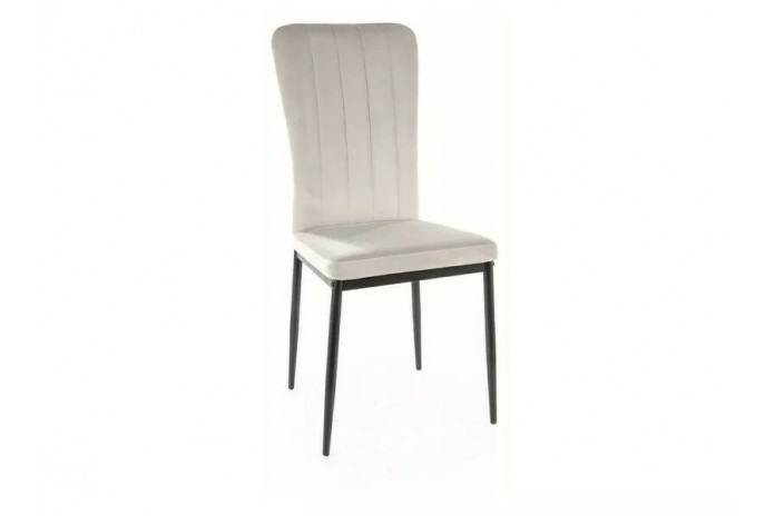 Chaise rembourrée en velours avec pieds métal Vigo