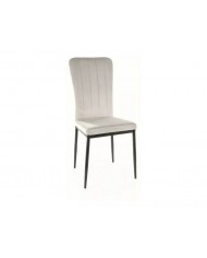 Chaise rembourrée en velours avec pieds métal Vigo