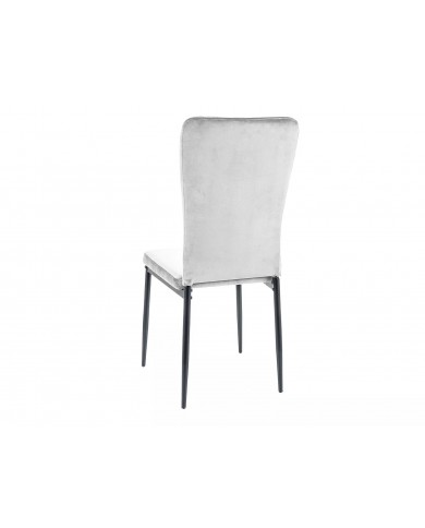 Chaise rembourrée en velours avec pieds métal Vigo