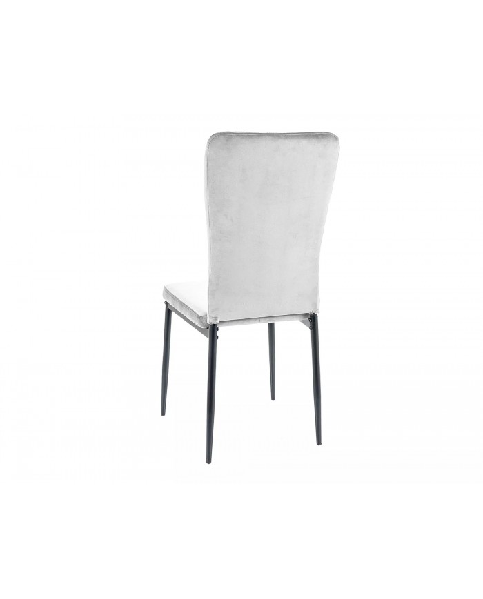 Chaise rembourrée en velours avec pieds métal Vigo