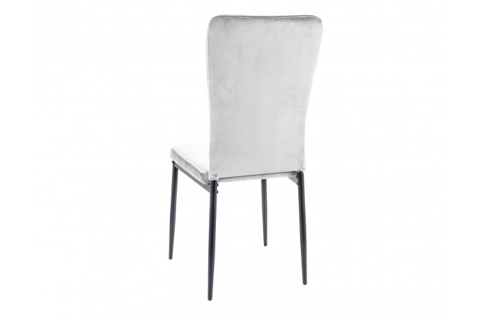 Chaise rembourrée en velours avec pieds métal Vigo