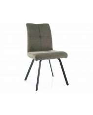 Chaise rembourré en tissu avec poignée et pieds en métal Swing