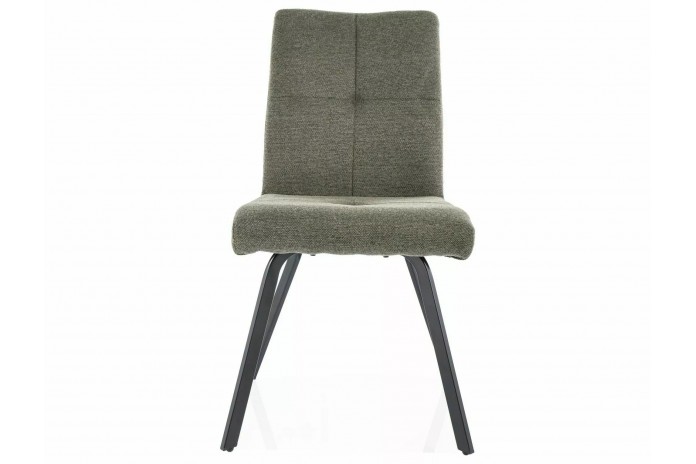 Chaise rembourré en tissu avec poignée et pieds en métal Swing
