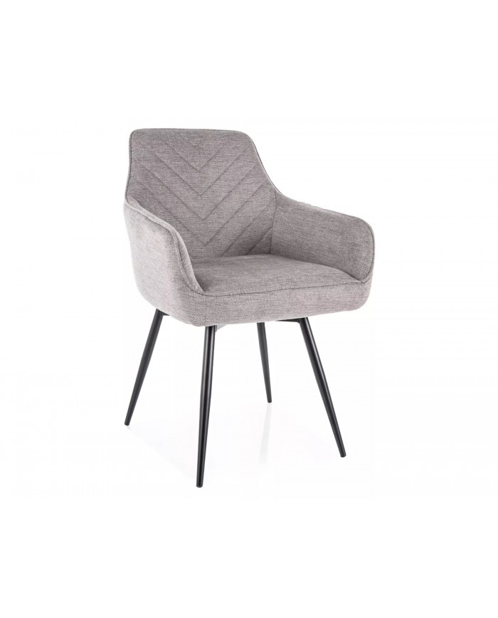 Chaise rembourrée en tissu avec pieds en métal Versio
