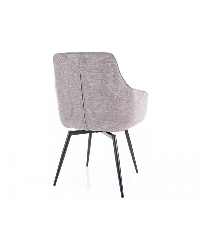 Chaise rembourrée en tissu avec pieds en métal Versio