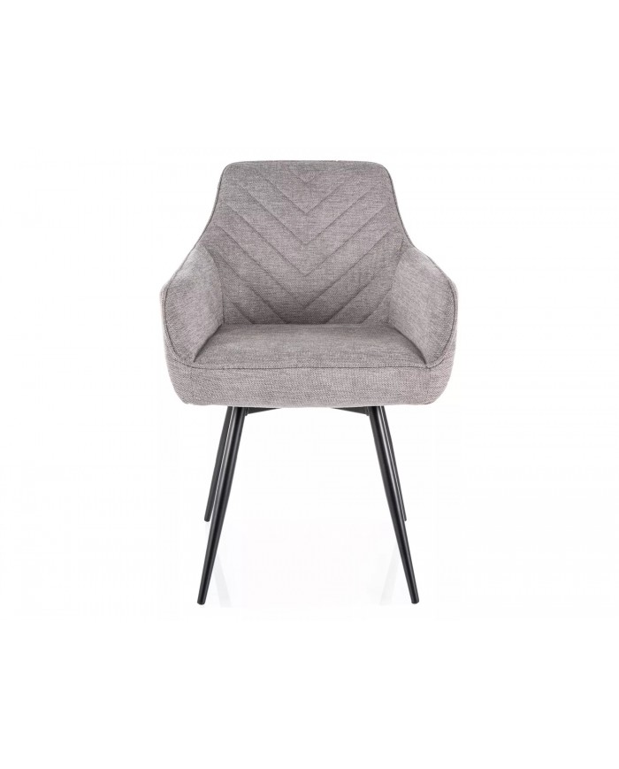 Chaise rembourrée en tissu avec pieds en métal Versio