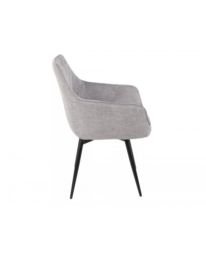 Chaise rembourrée en tissu avec pieds en métal Versio