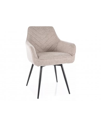 Chaise rembourrée en tissu avec pieds en métal Versio