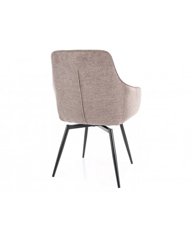 Chaise rembourrée en tissu avec pieds en métal Versio