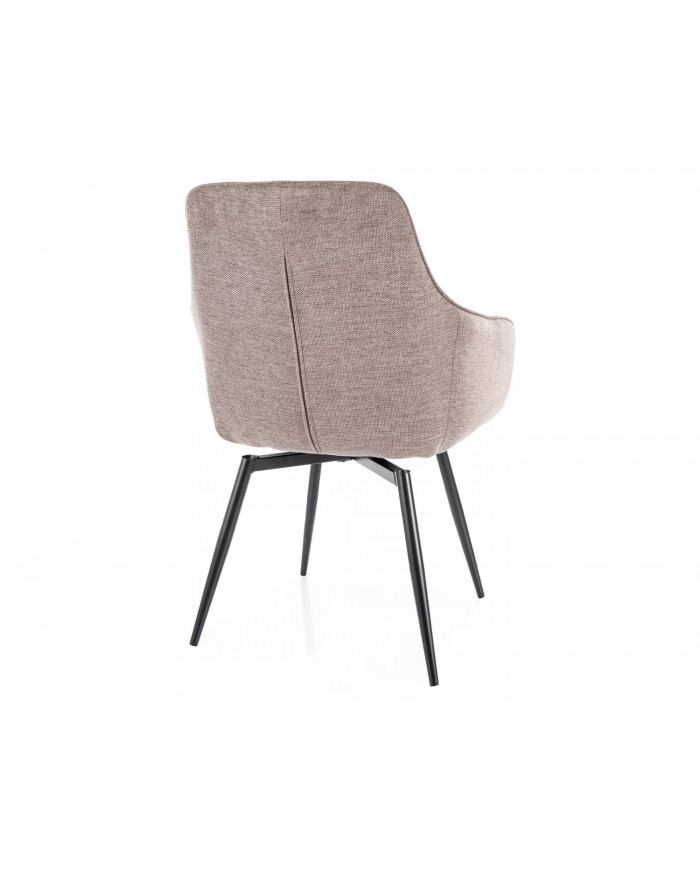 Chaise rembourrée en tissu avec pieds en métal Versio