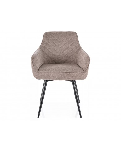 Chaise rembourrée en tissu avec pieds en métal Versio