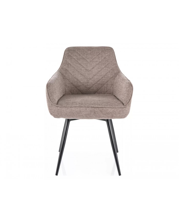 Chaise rembourrée en tissu avec pieds en métal Versio