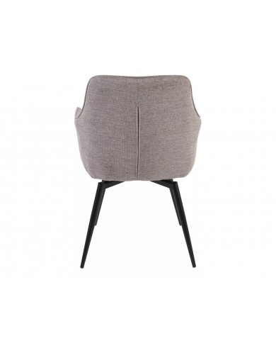Chaise rembourrée en tissu avec pieds en métal Versio