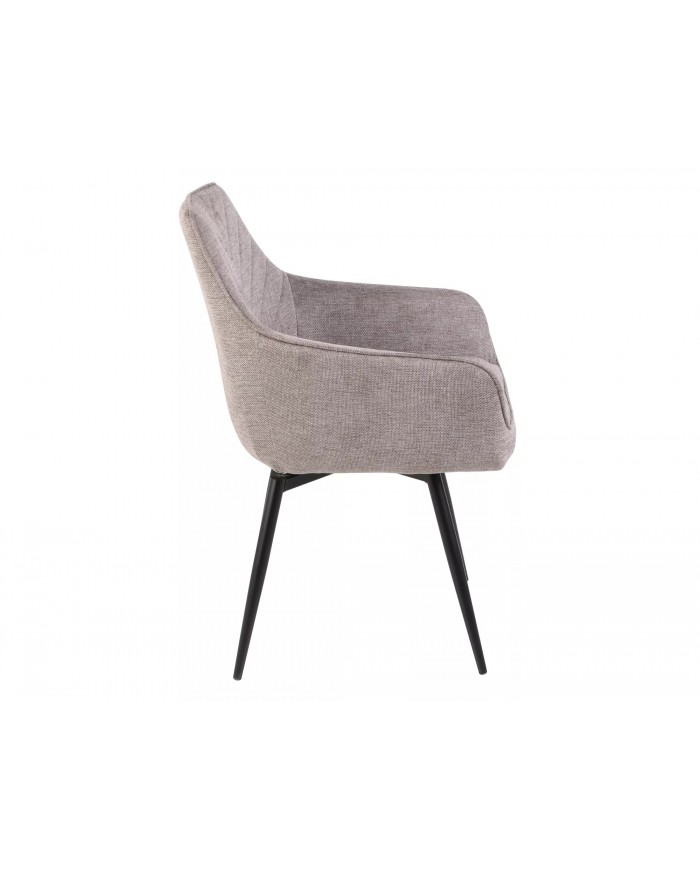 Chaise rembourrée en tissu avec pieds en métal Versio