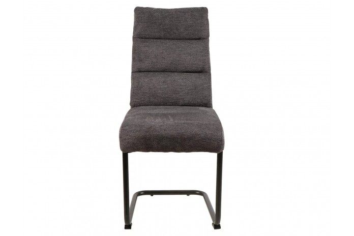 Chaise rembourrée avec ressorts en tissu avec pieds en métal Berry