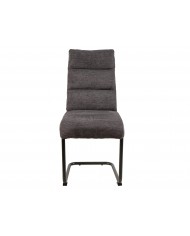 Chaise rembourrée avec ressorts en tissu avec pieds en métal Berry