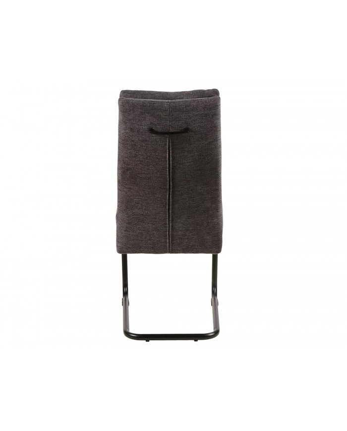 Chaise rembourrée avec ressorts en tissu avec pieds en métal Berry