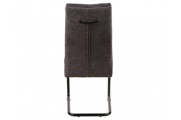 Chaise rembourrée avec ressorts en tissu avec pieds en métal Berry