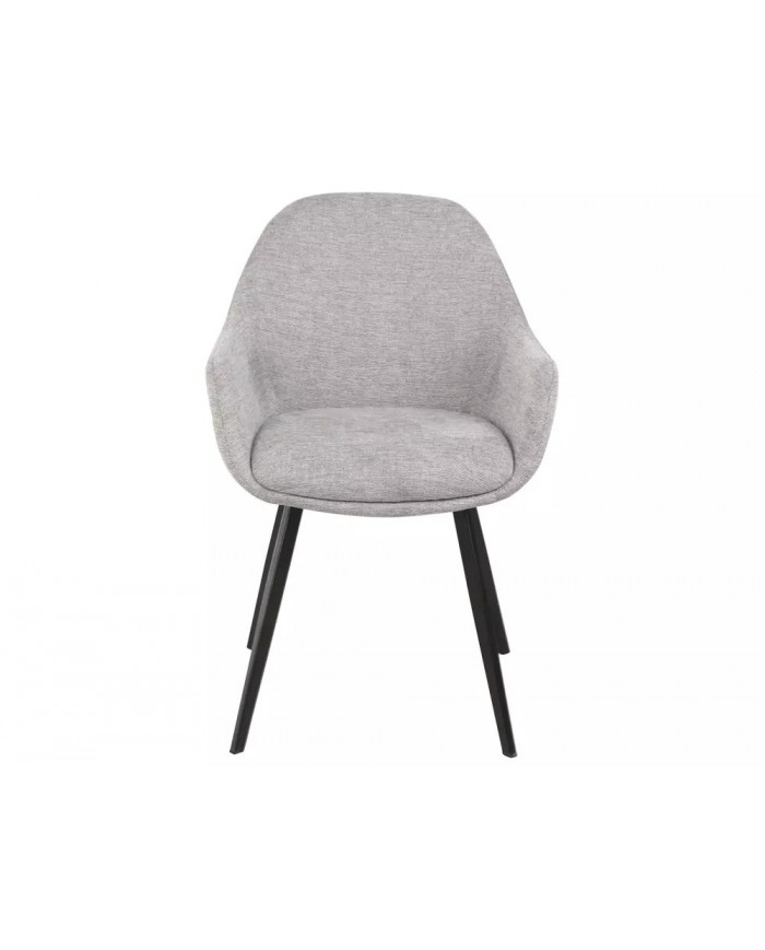 Chaise rembourrée en tissu avec pieds en métal Vinta