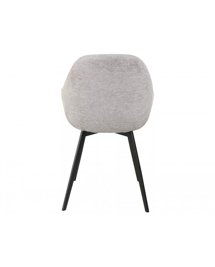 Chaise rembourrée en tissu avec pieds en métal Vinta