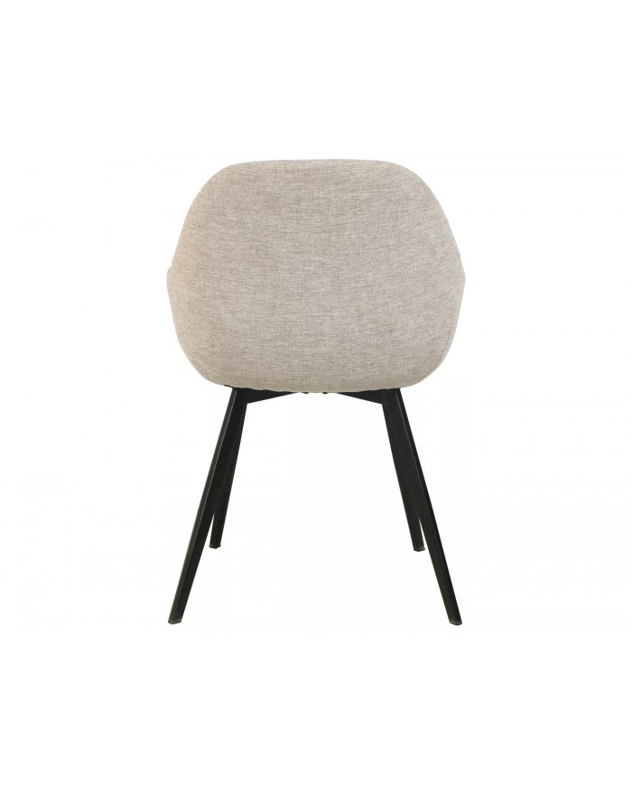 Chaise rembourrée en tissu avec pieds en métal Vinta