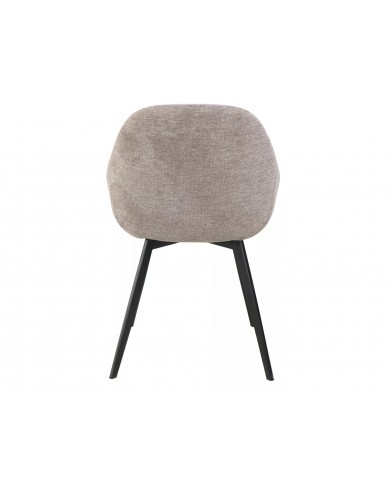 Chaise rembourrée en tissu avec pieds en métal Vinta