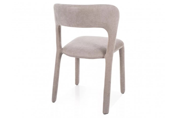 Chaise rembourrée entièrement revêtue de tissu Vico