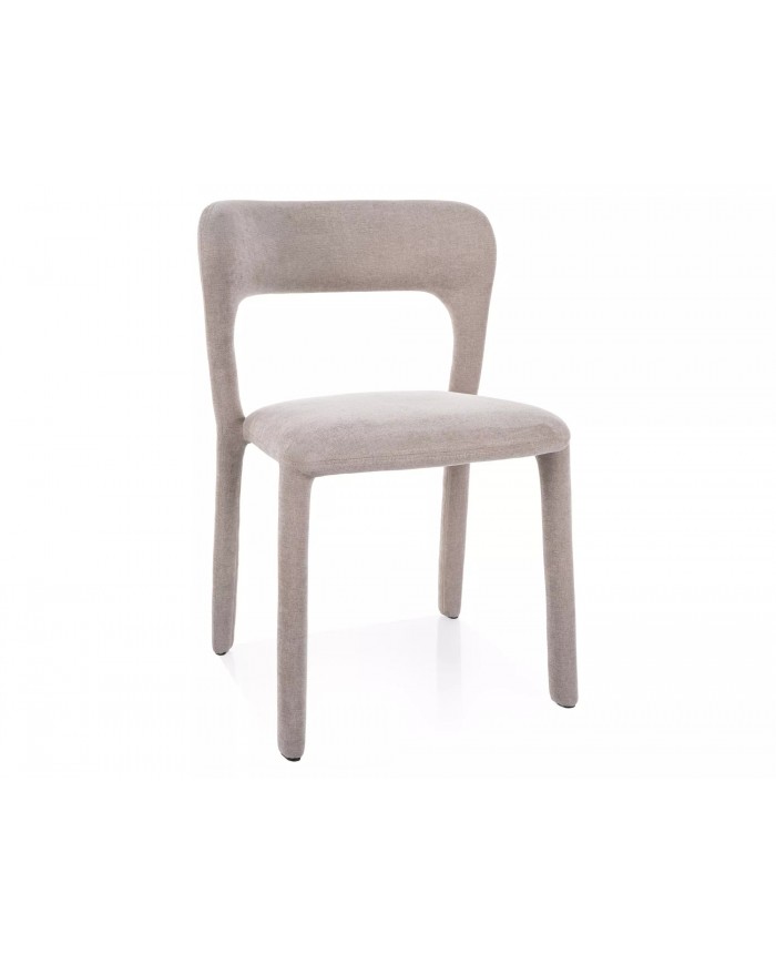 Chaise rembourrée entièrement revêtue de tissu Vico