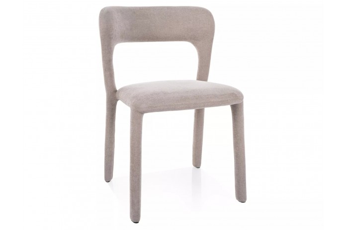 Chaise rembourrée entièrement revêtue de tissu Vico