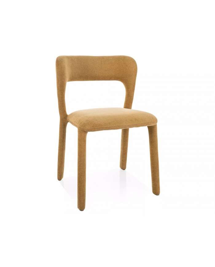 Chaise rembourrée entièrement revêtue de tissu Vico