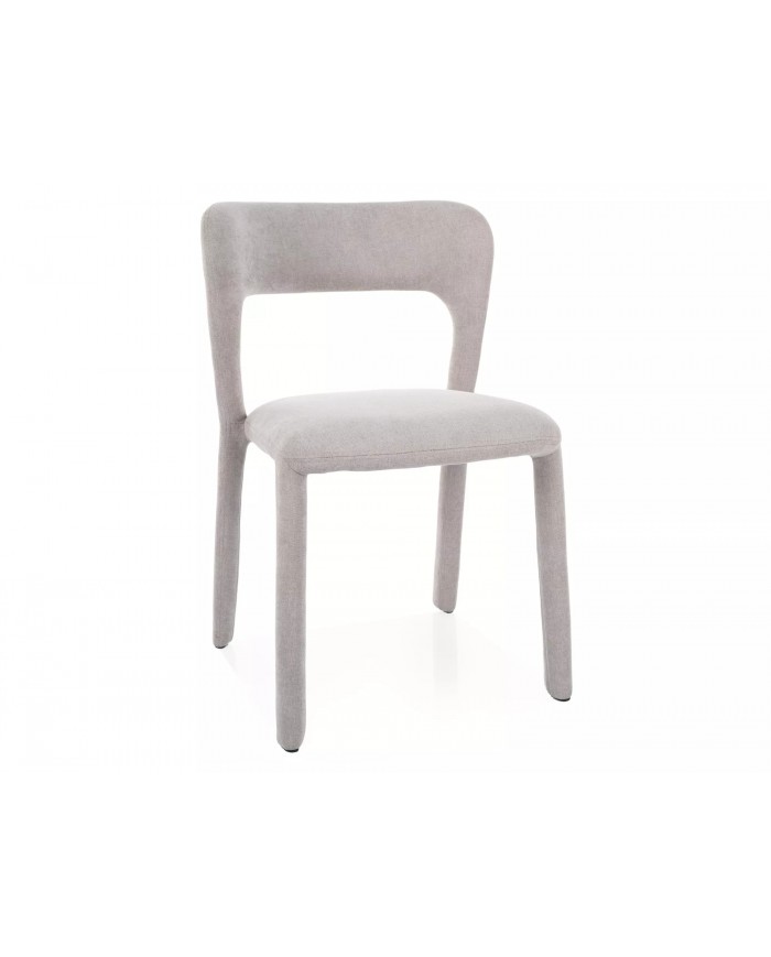 Chaise rembourrée entièrement revêtue de tissu Vico