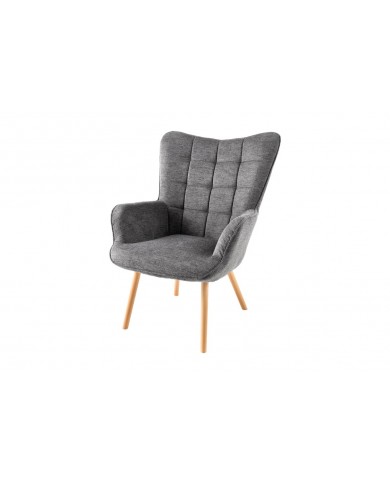 Fauteuil SCANDINA Gris chiné – Élégance nordique et confort au quotidien