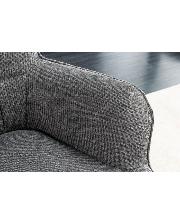 Fauteuil SCANDINA Gris chiné – Élégance nordique et confort au quotidien