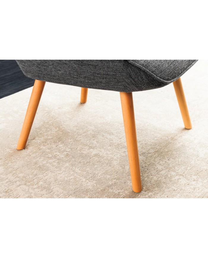Fauteuil SCANDINA Gris chiné – Élégance nordique et confort au quotidien