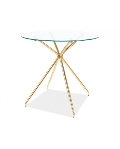 Table ronde en verre trempé Azalée 80x80 cm