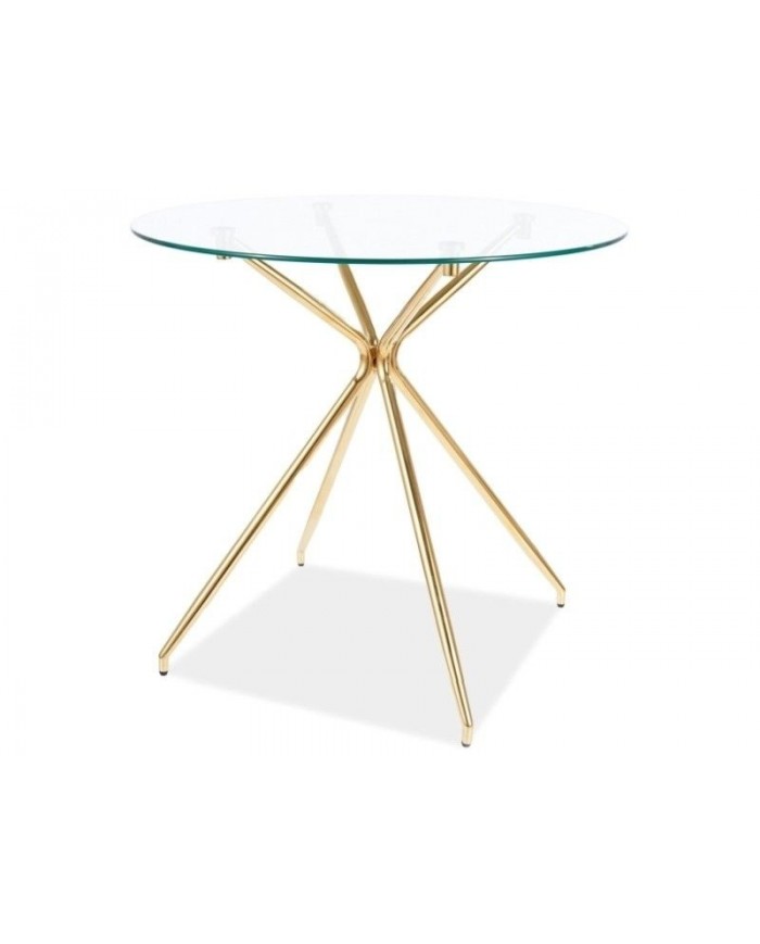 Table ronde en verre trempé Azalée 80x80 cm