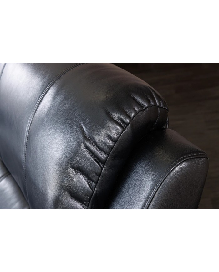 Fauteuil cinéma CANNES 3 places relax Cuir écologique Noir