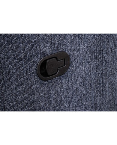Fauteuil cinéma CANNES 3 places relax textile gris chine