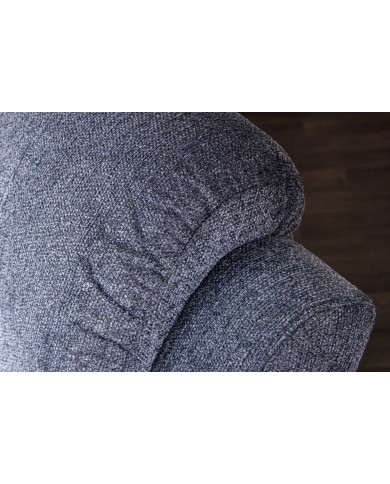 Fauteuil cinéma CANNES 3 places relax textile gris chine