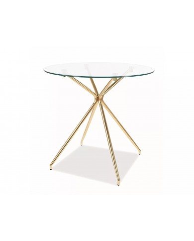 Table ronde en verre trempé Azalée 80x80 cm