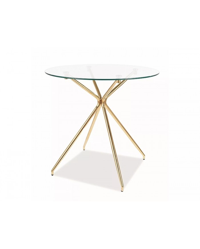 Table ronde en verre trempé Azalée 80x80 cm