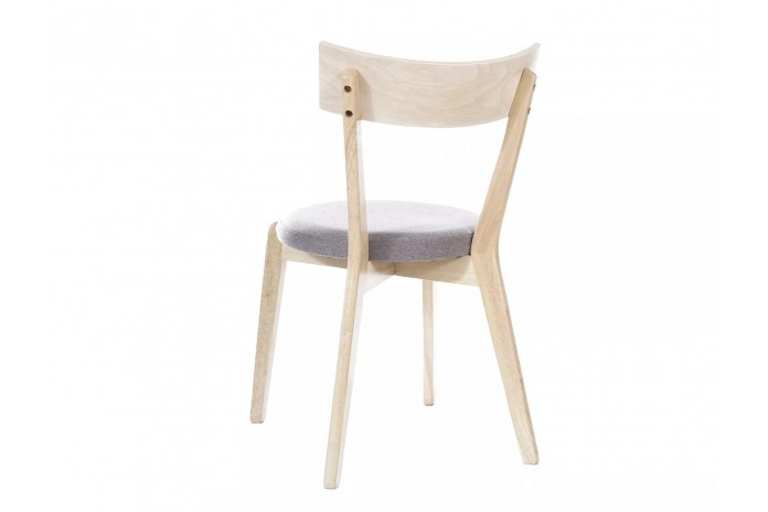 Chaise bois massif chêne miel avec assise tissu Sonel