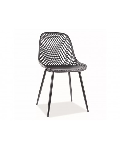 Chaise PVC structure métal noir Corrail